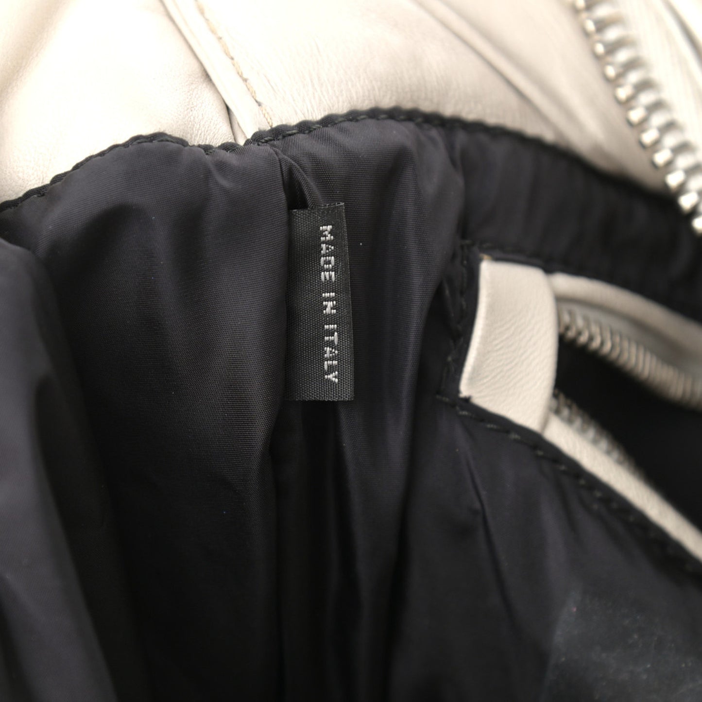 Nappa Bomber Tote Bianco