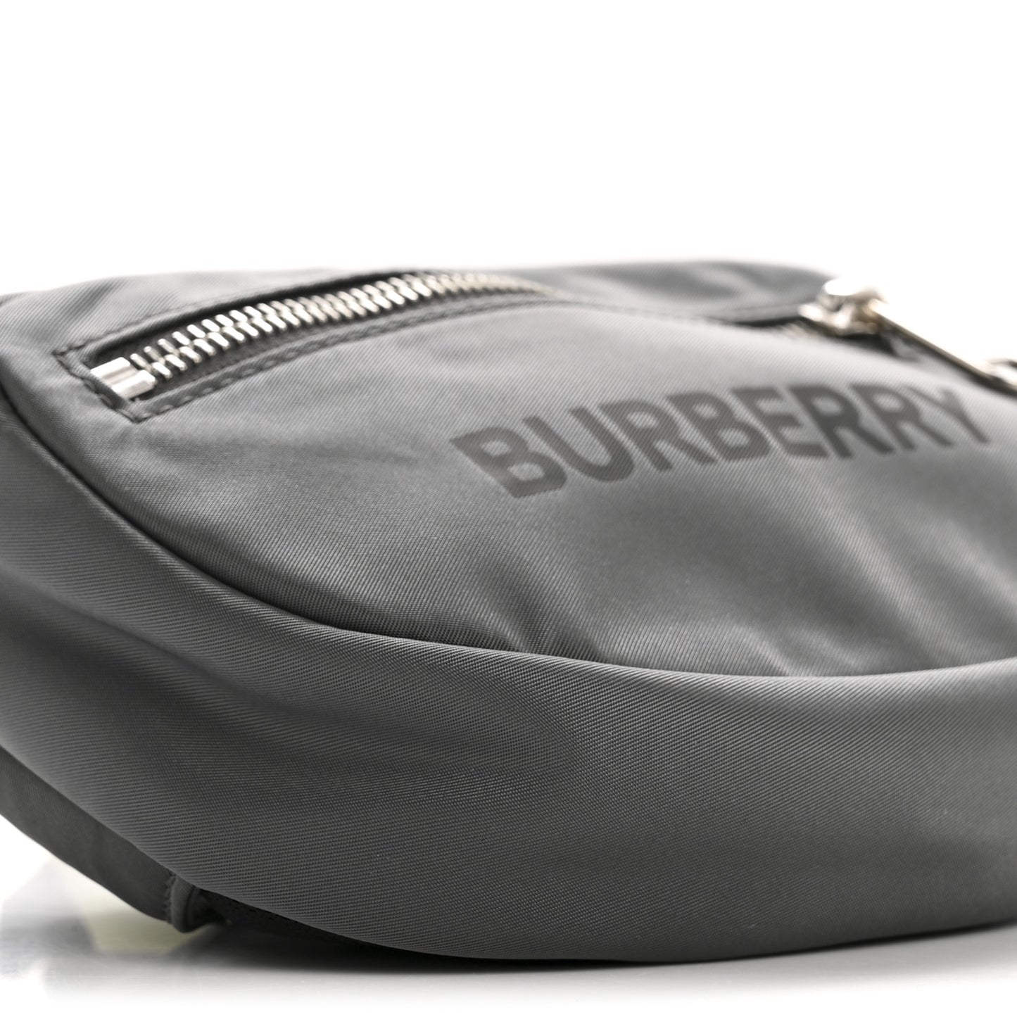 Econyl Logo Print Small Cannon Bum Bag Charcoal Grey