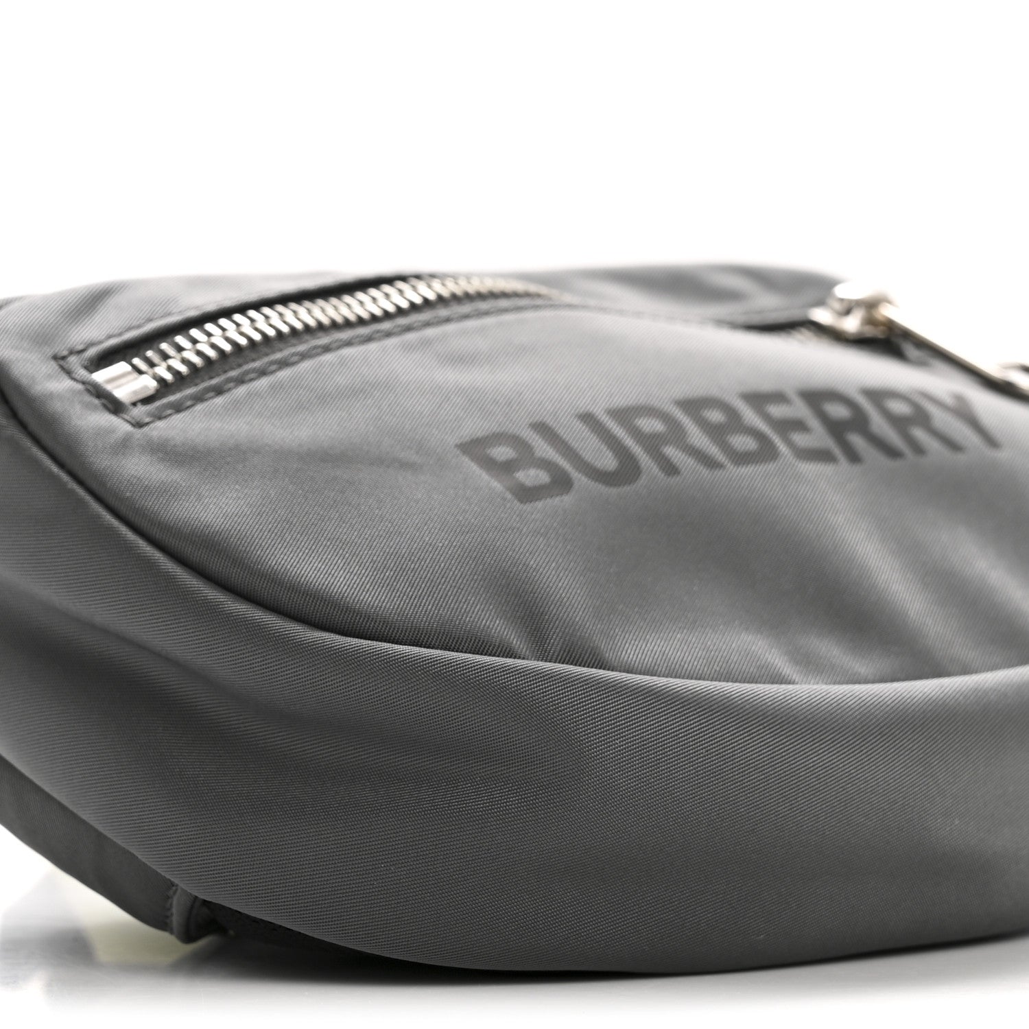 Burberry Econyl Logo Print Small Cannon Bum Bag Charcoal Grey 10 of 12