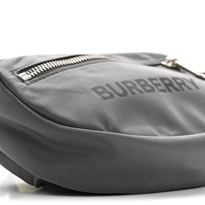 Burberry Econyl Logo Print Small Cannon Bum Bag Charcoal Grey 10 of 12