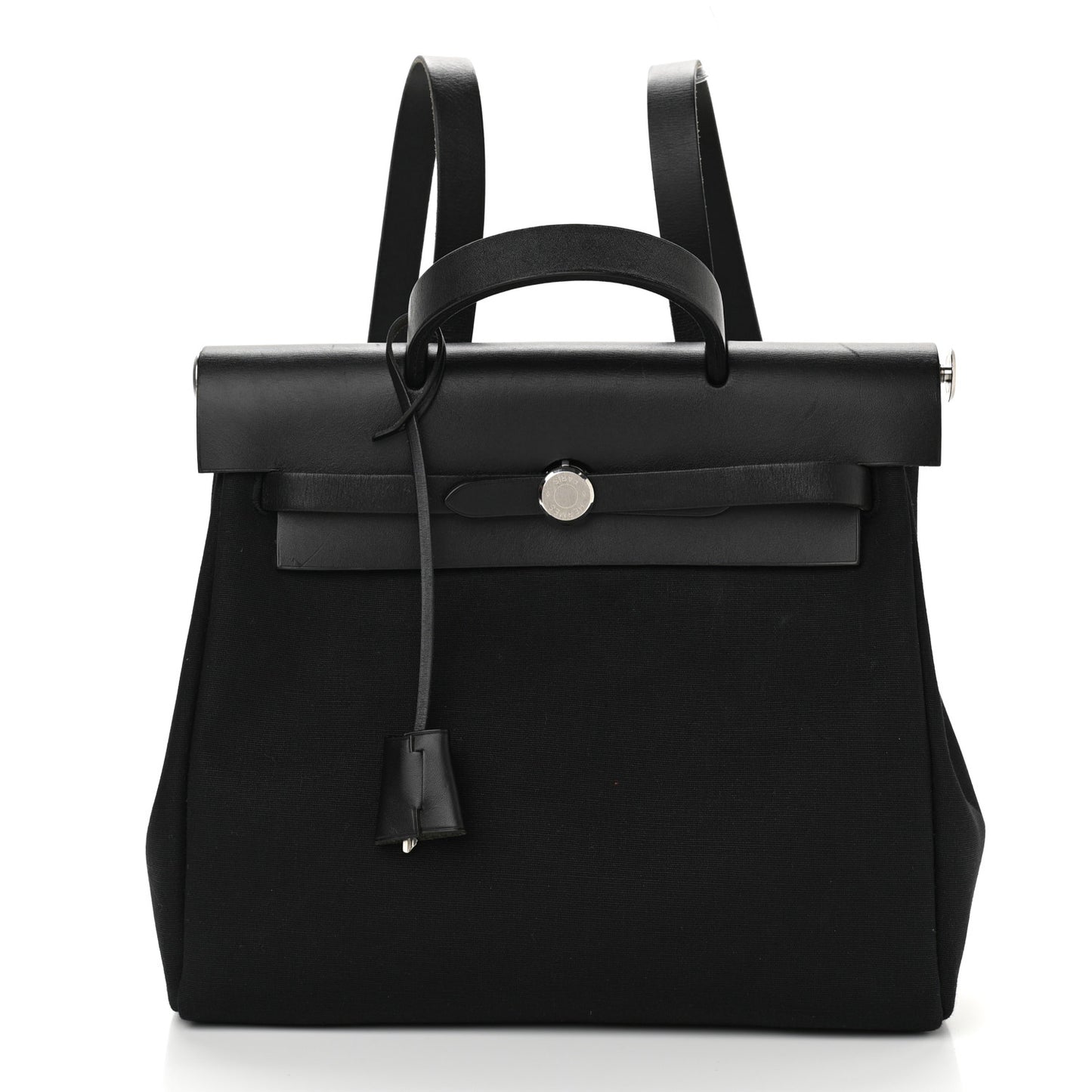 Toile Vache Calfskin Herbag 30 PM Backpack Black