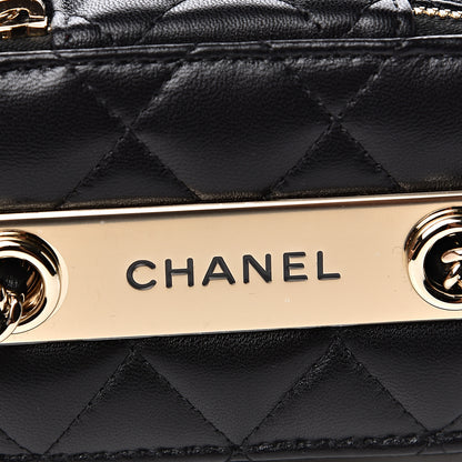 Chanel Lambskin Quilted Trendy Mini Vanity Case With Chain Black 9 of 11