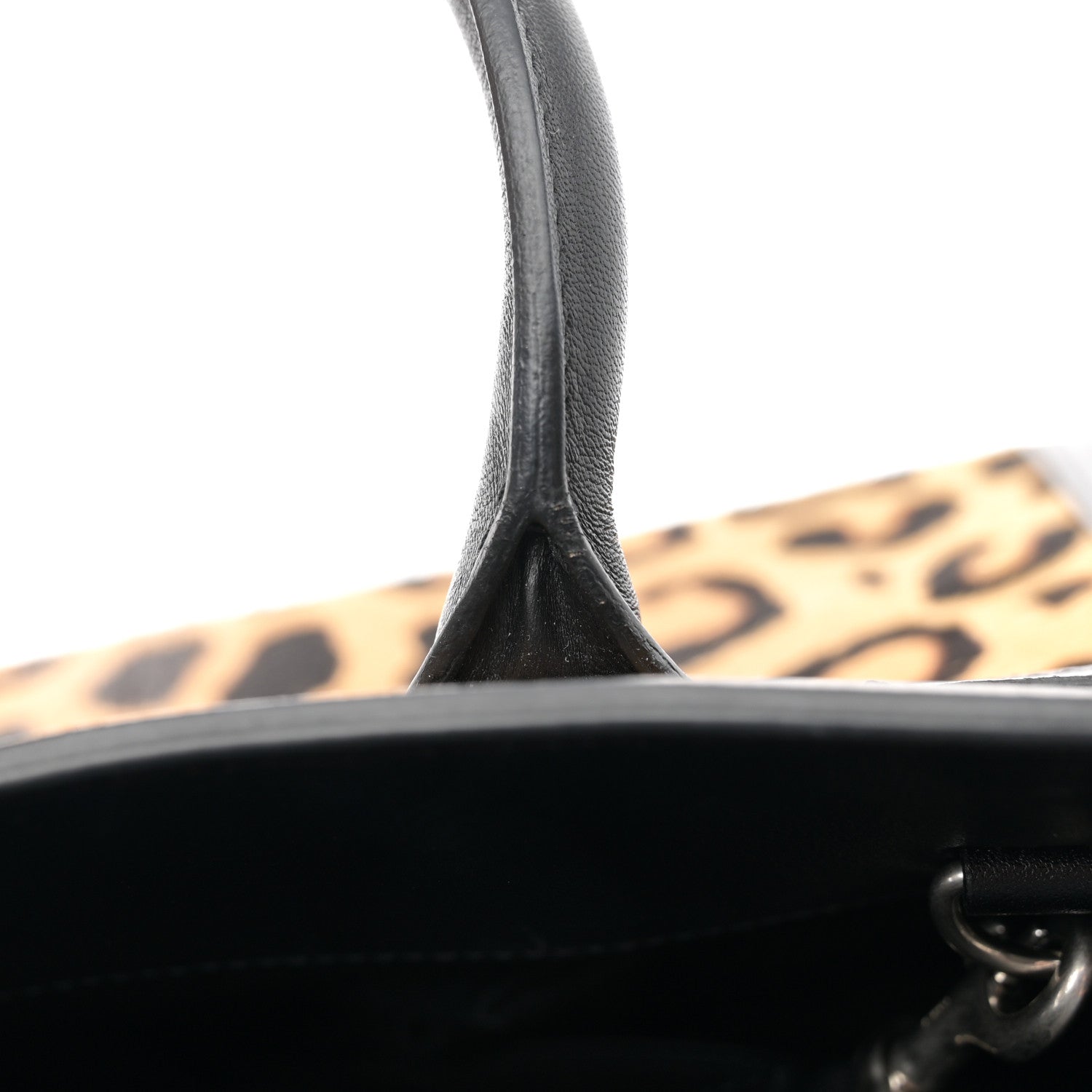 Saint Laurent Pony Hair Leopard Print Baby Sac De Jour Black 13 of 14