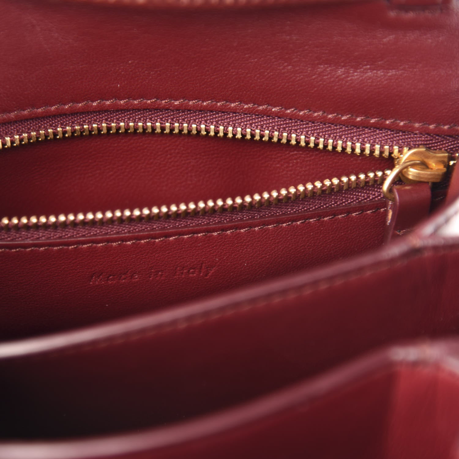 Celine Box Calfskin Small Classic Box Flap Bag Burgundy 7 of 11