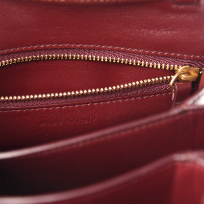 Celine Box Calfskin Small Classic Box Flap Bag Burgundy 7 of 11