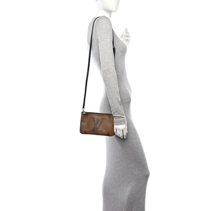 Louis Vuitton Reverse Monogram Giant Double Zip Pochette 2 of 10