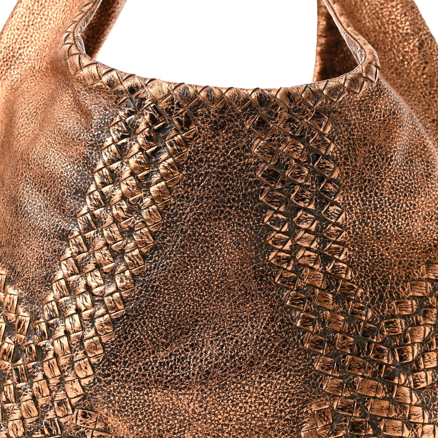 Bottega Veneta Metallic Cervo Deerskin Large Hobo Rame Ossidato 5 of 11