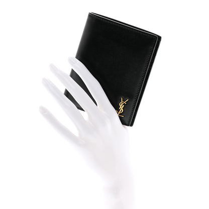 Saint Laurent Calfskin Techno Credit Card Wallet Black 2 of 9