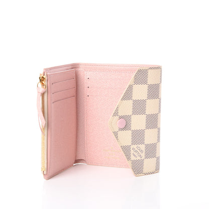 Louis Vuitton Damier Azur Victorine Wallet Rose Ballerine 7 of 9