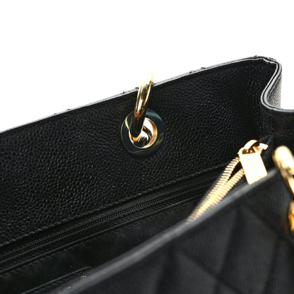 Chanel Caviar Quilted Grand Shopping Tote GST Black 11 of 15