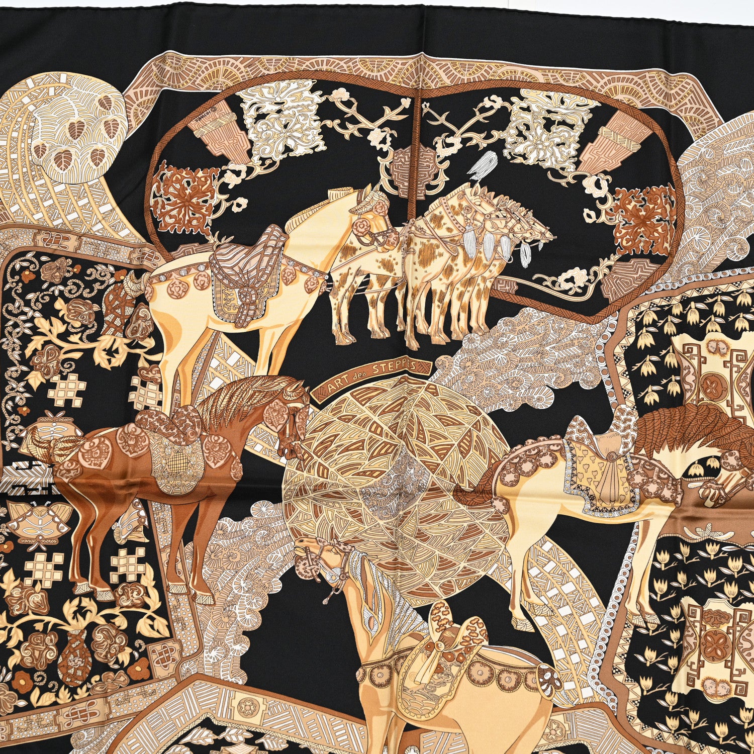 Hermes Silk Art Des Steppes Scarf 90 5 of 6