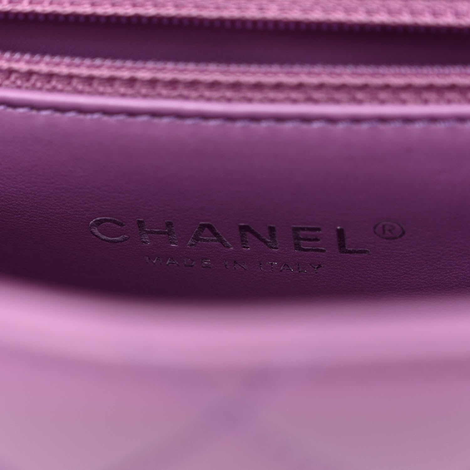 Chanel Lambskin Quilted Small CC Filigree Flap Purple 6 of 10