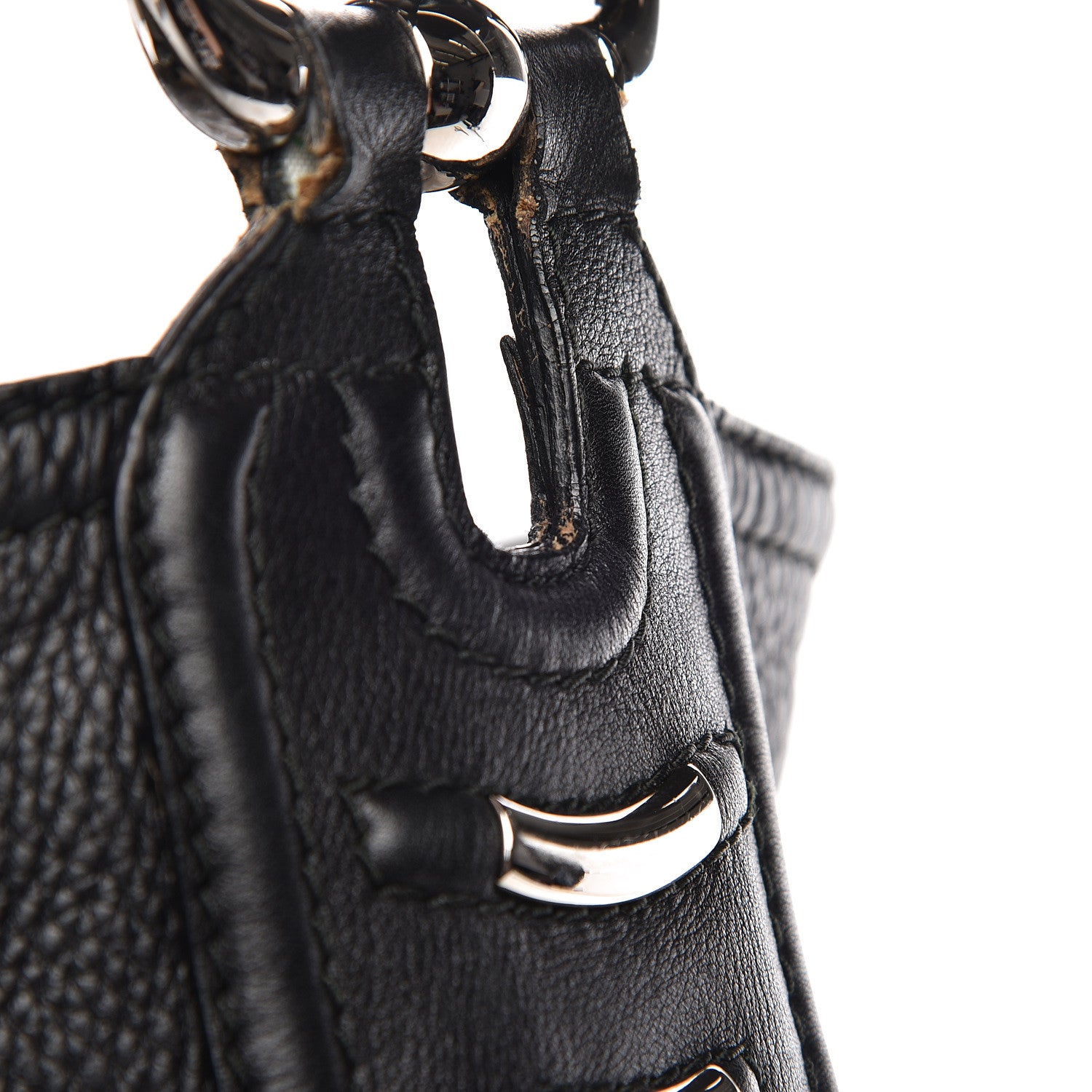 Gucci Calfskin Large Techno Horsebit Hobo Black 23 of 25