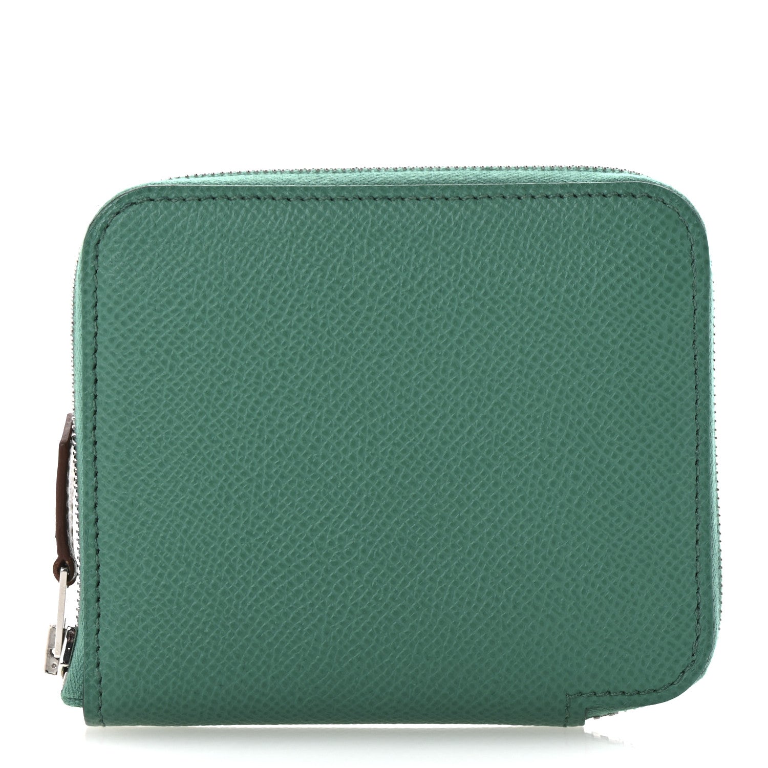 Hermes Epsom Silk'In Compact Wallet Vert Jade 1 of 8
