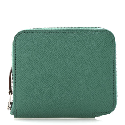 Hermes Epsom Silk'In Compact Wallet Vert Jade 1 of 8