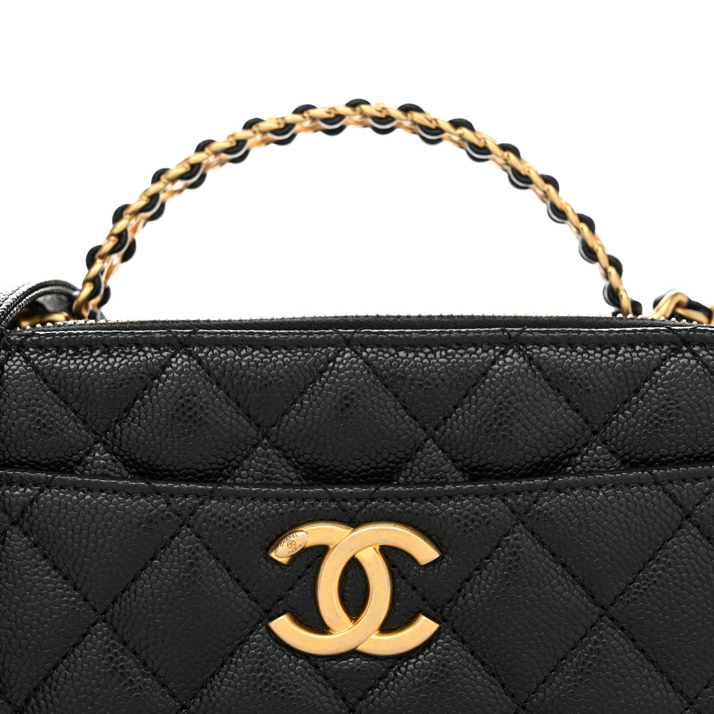 Caviar Quilted Small Pick Me Up Vanity Case Black