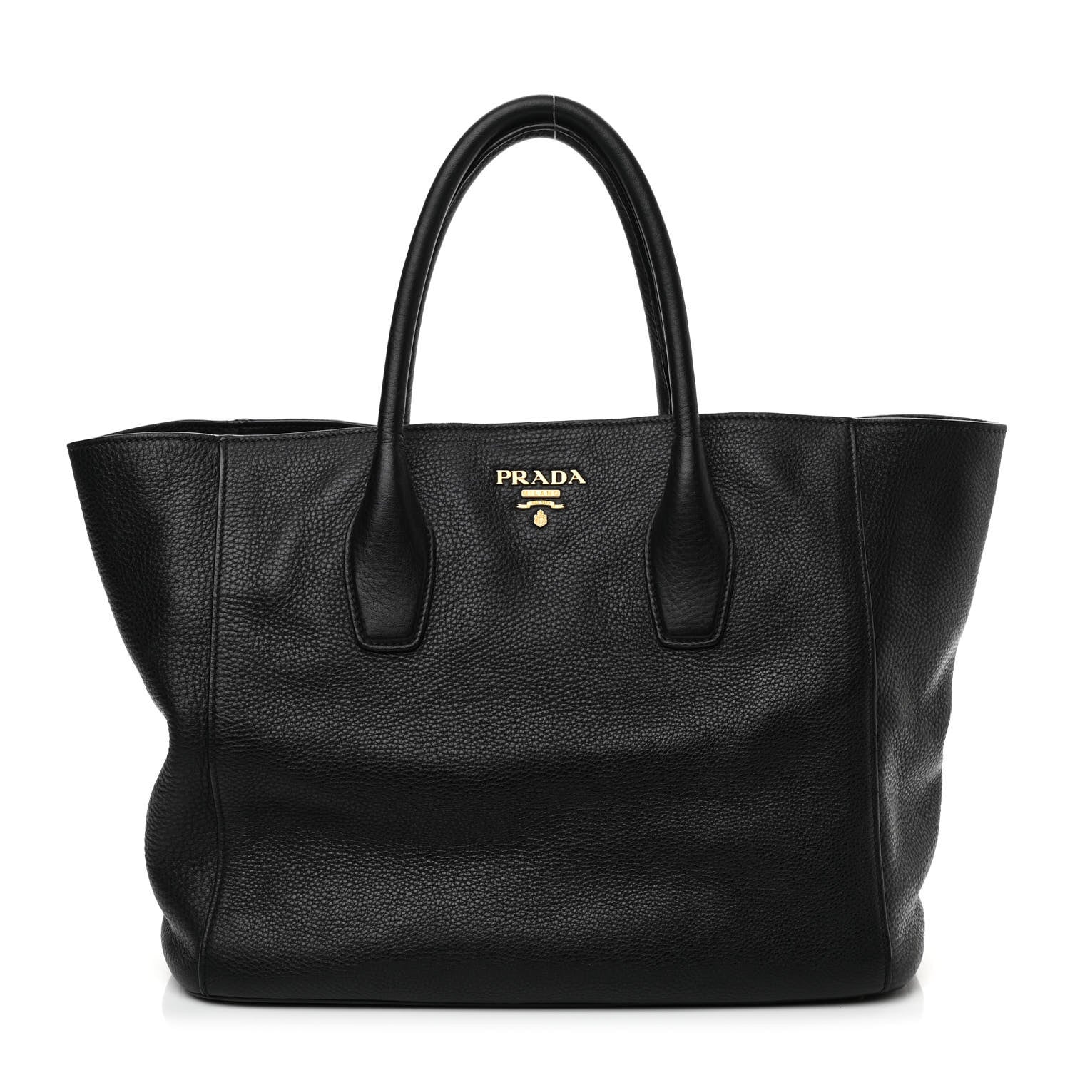 Prada Vitello Daino Tote Black 1 of 13