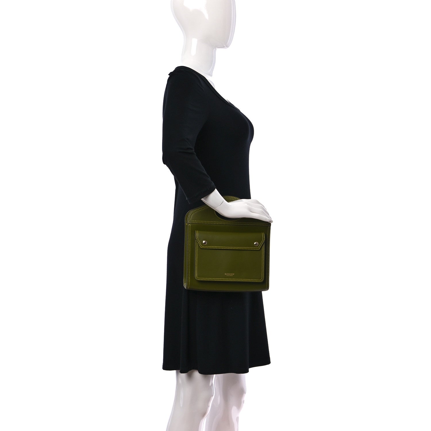 Burberry Smooth Calfskin Mini Pocket Bag Juniper Green 2 of 10