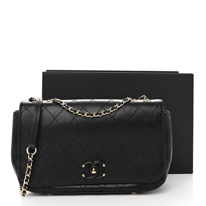 Chanel Calfskin Stitched CC Case Flap Bag Black 11 of 11