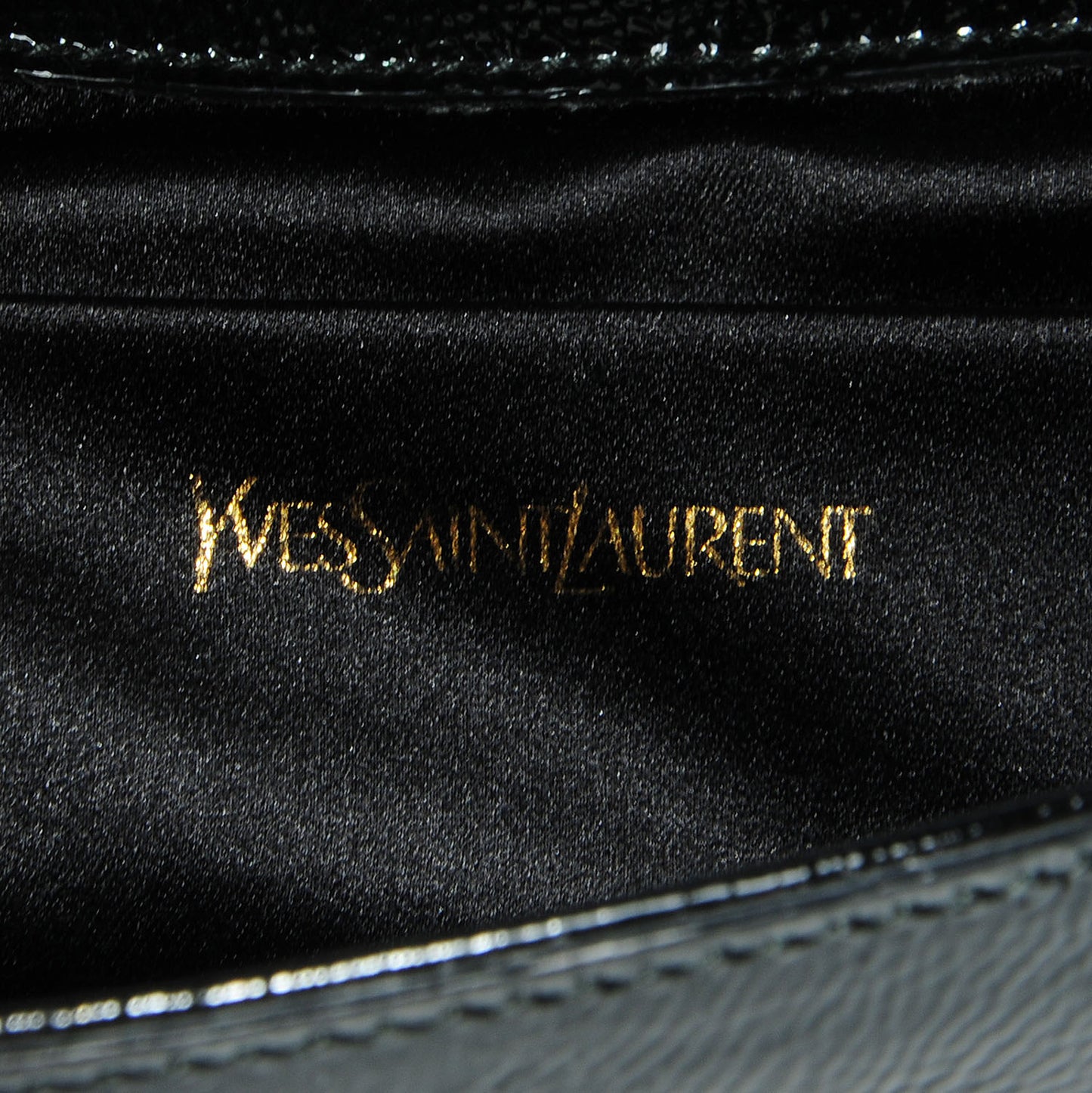 Textured Patent Monogram Large Belle De Jour Clutch Black