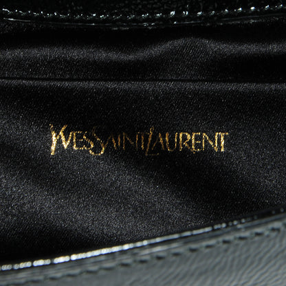 Saint Laurent Textured Patent Monogram Large Belle De Jour Clutch Black 6 of 7