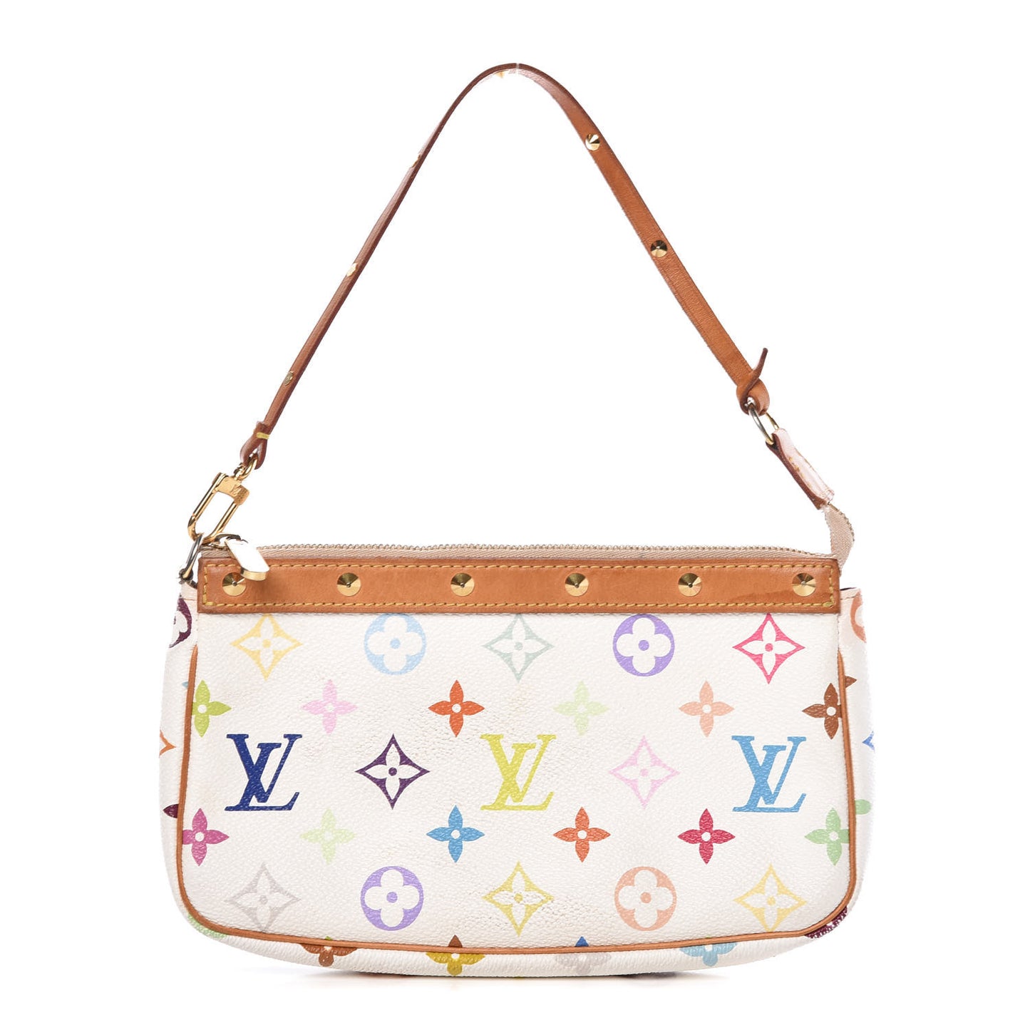 Monogram Multicolor Pochette Accessories White