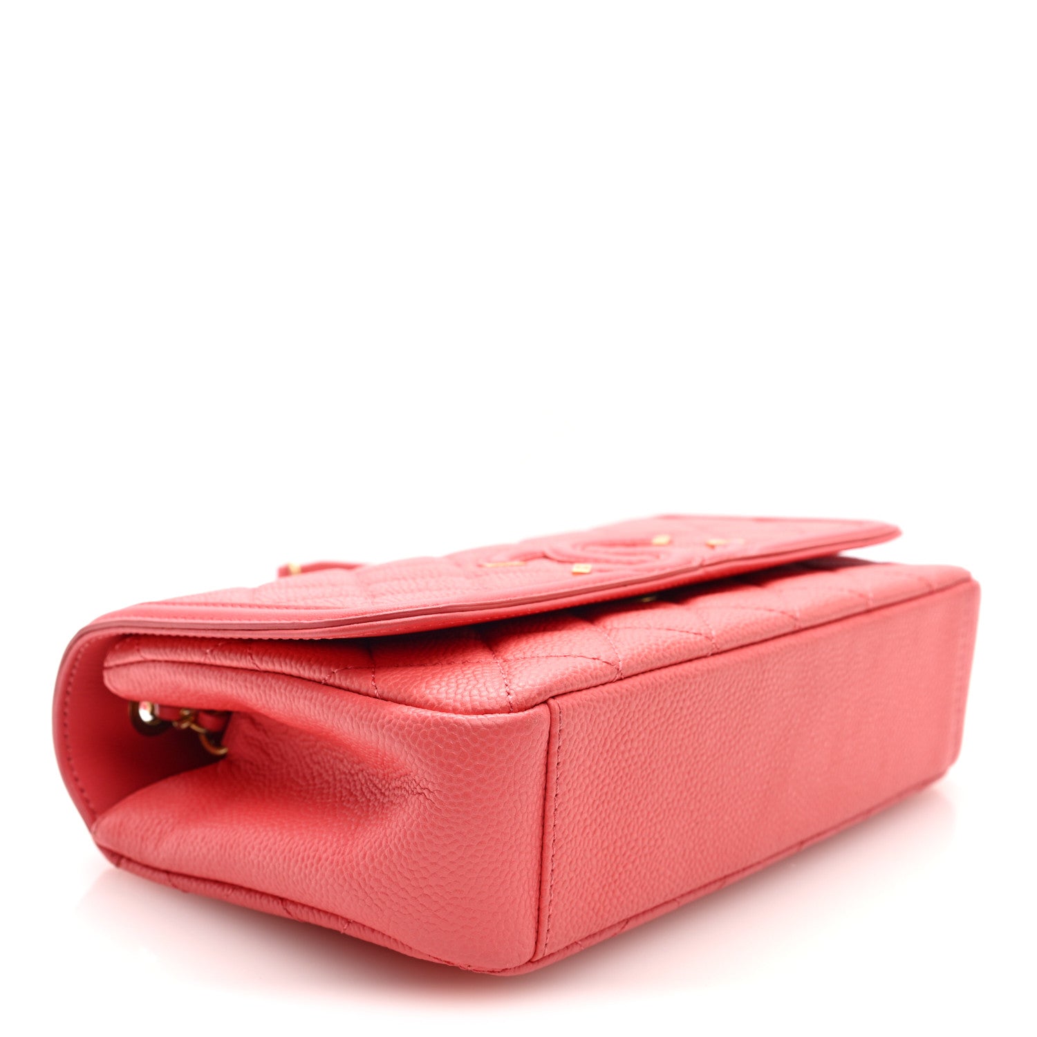 Chanel Caviar Quilted Small CC Filigree Flap Coral 4 of 10