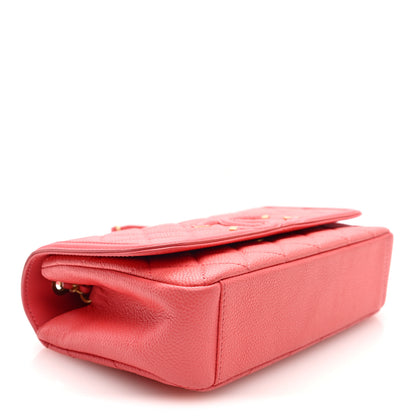 Chanel Caviar Quilted Small CC Filigree Flap Coral 4 of 10
