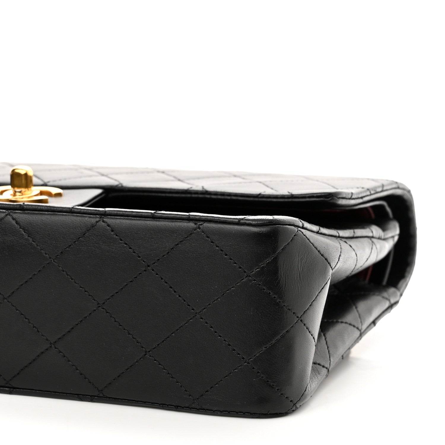 Chanel Lambskin Quilted Medium Double Flap Black 10 of 10
