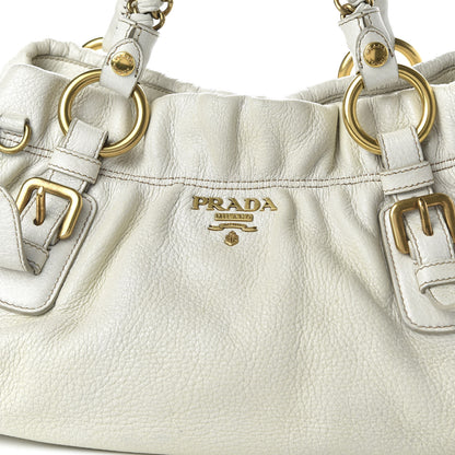 Prada Vitello Daino Shoulder Bag White 10 of 11