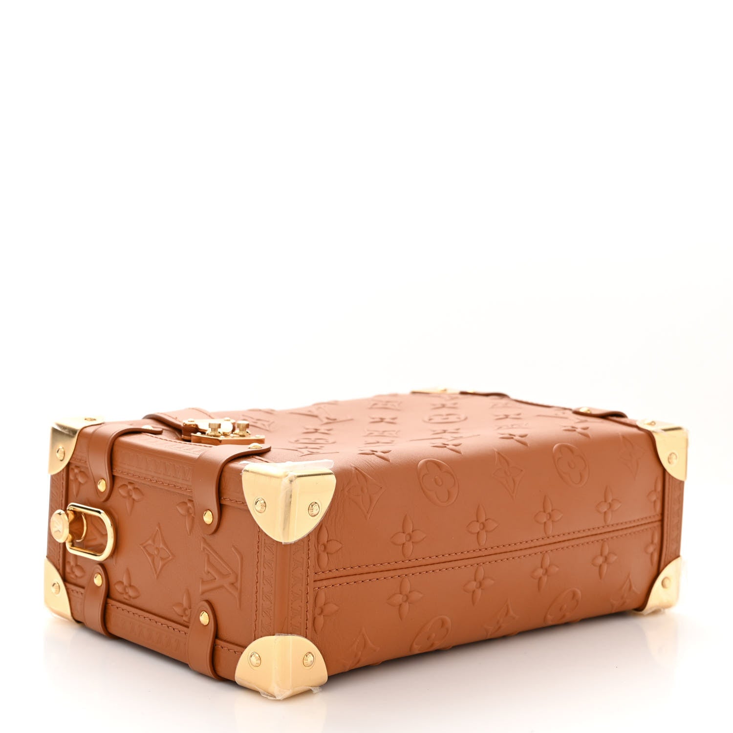 Louis Vuitton Calfskin Debossed Monogram Side Trunk Tan 4 of 9