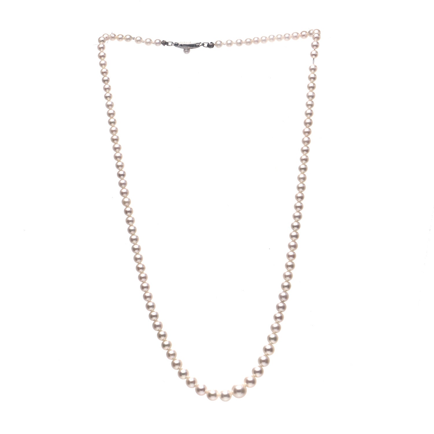 Mikimoto Sterling Silver Akoya Pearl 3.5-7mm Graduated Strand Necklace 2 of 5