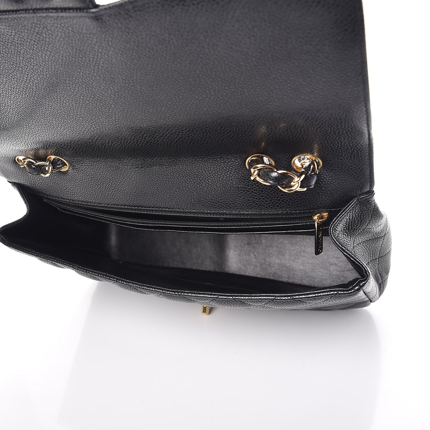 Caviar Quilted Jumbo Single Flap Black