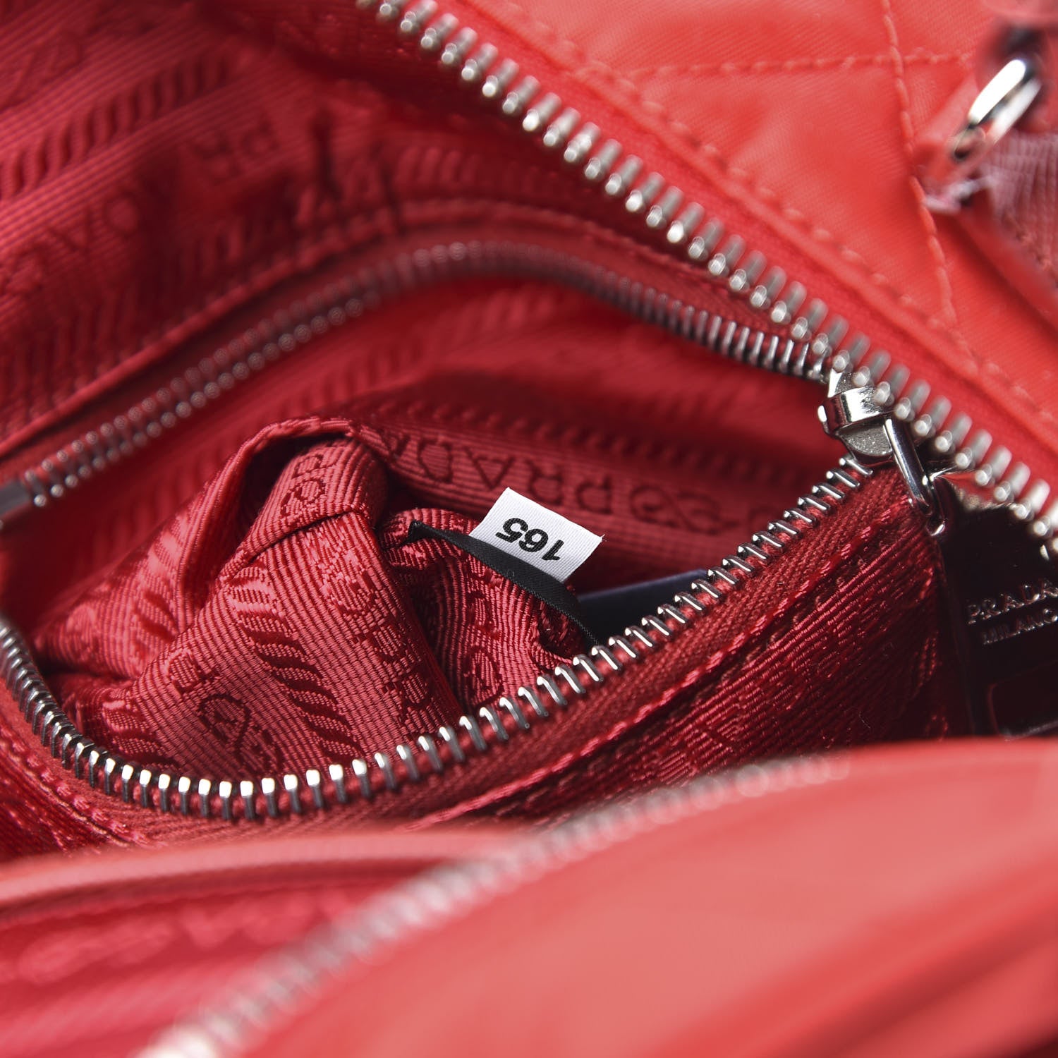 Prada Nylon Tessuto Impuntu Quilted Backpack Rosso 7 of 10