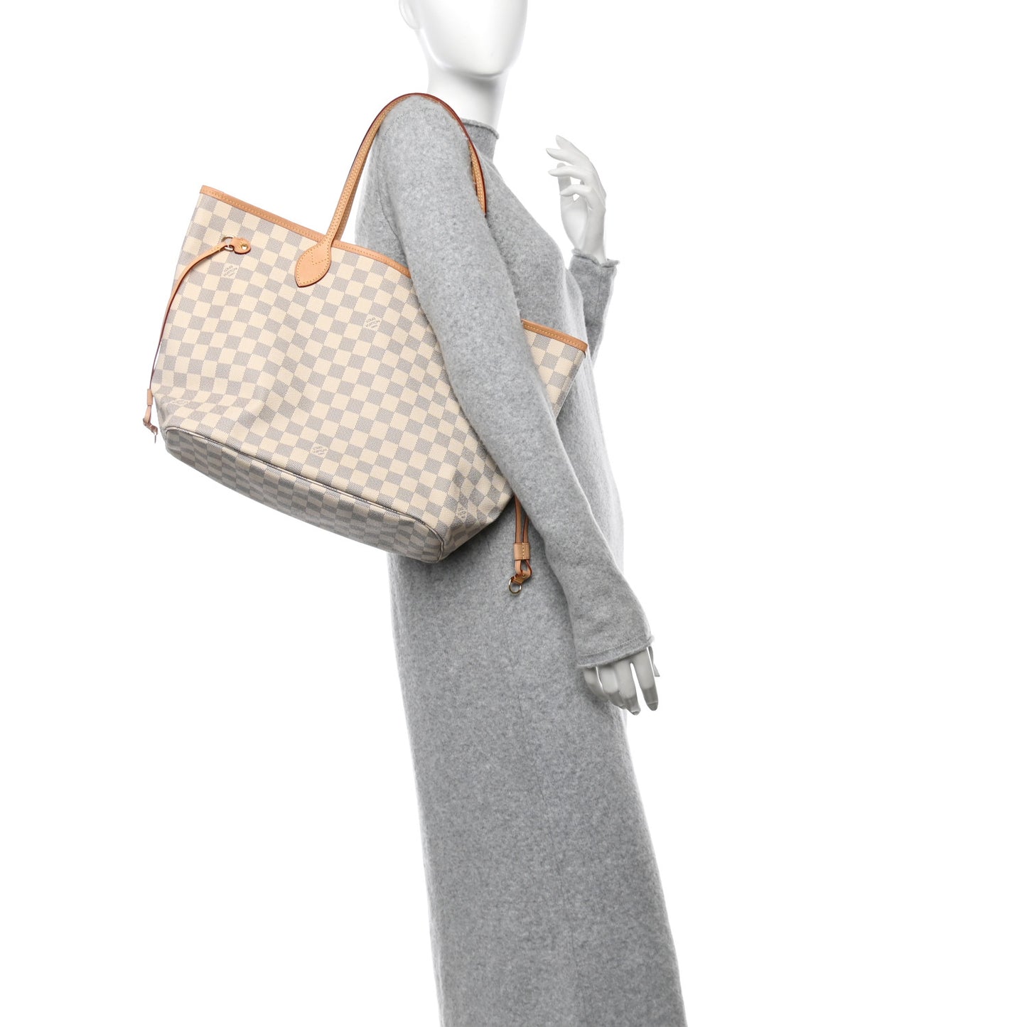 Damier Azur Neo Neverfull MM Rose Ballerine