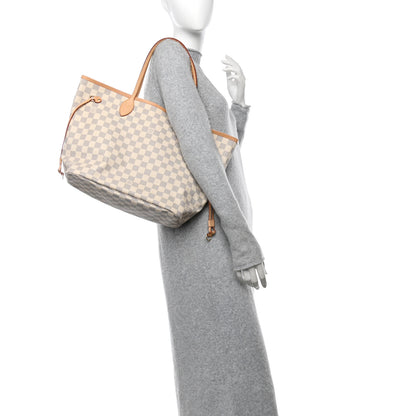 Louis Vuitton Damier Azur Neo Neverfull MM Rose Ballerine 2 of 13