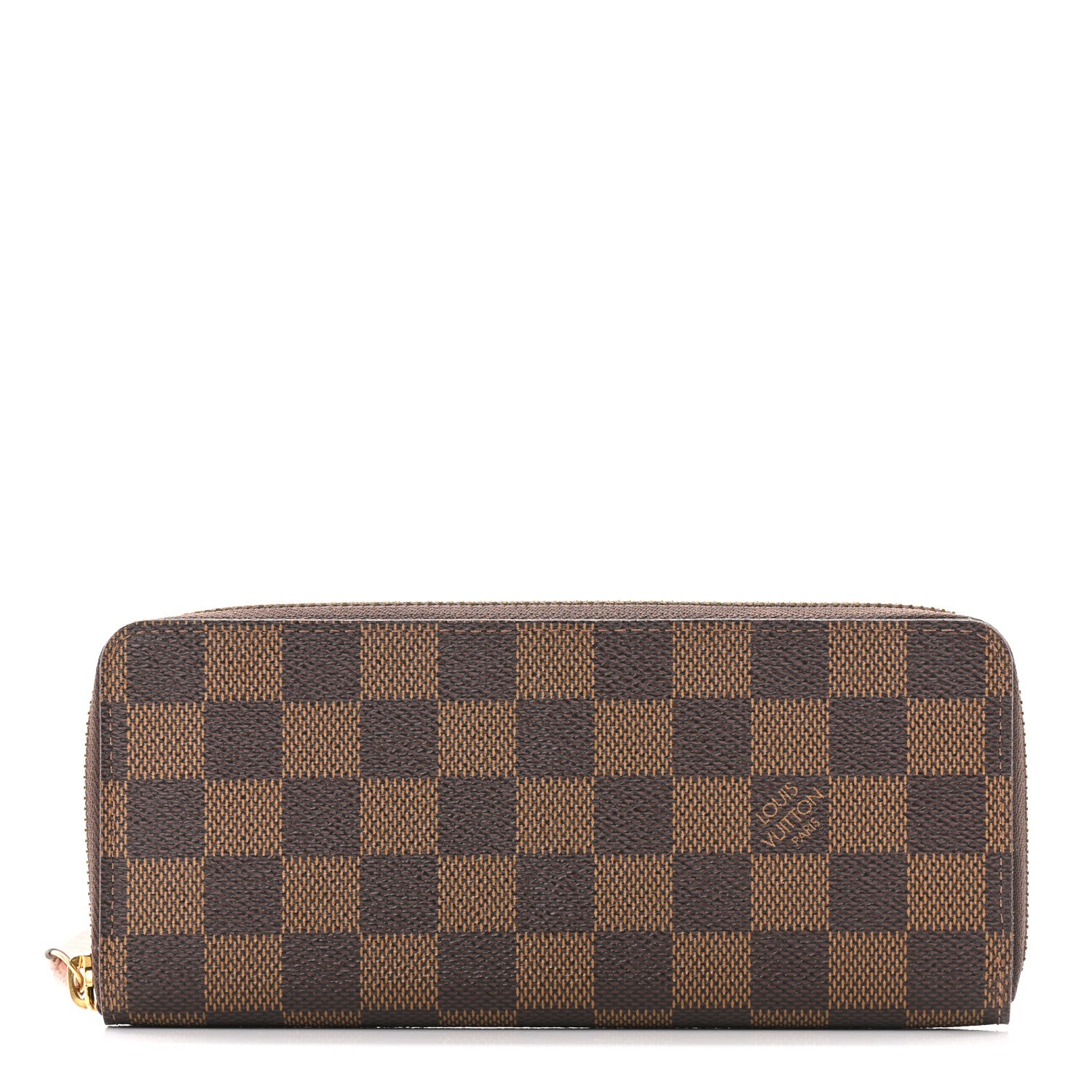 Louis Vuitton Damier Ebene Clemence Wallet Rose Ballerine 1 of 6