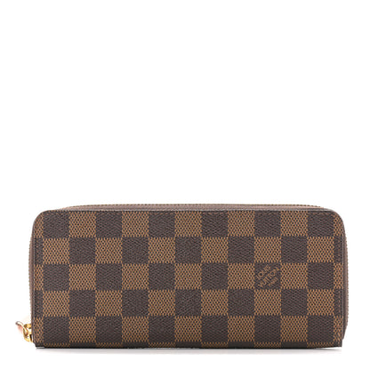 Louis Vuitton Damier Ebene Clemence Wallet Rose Ballerine 1 of 6