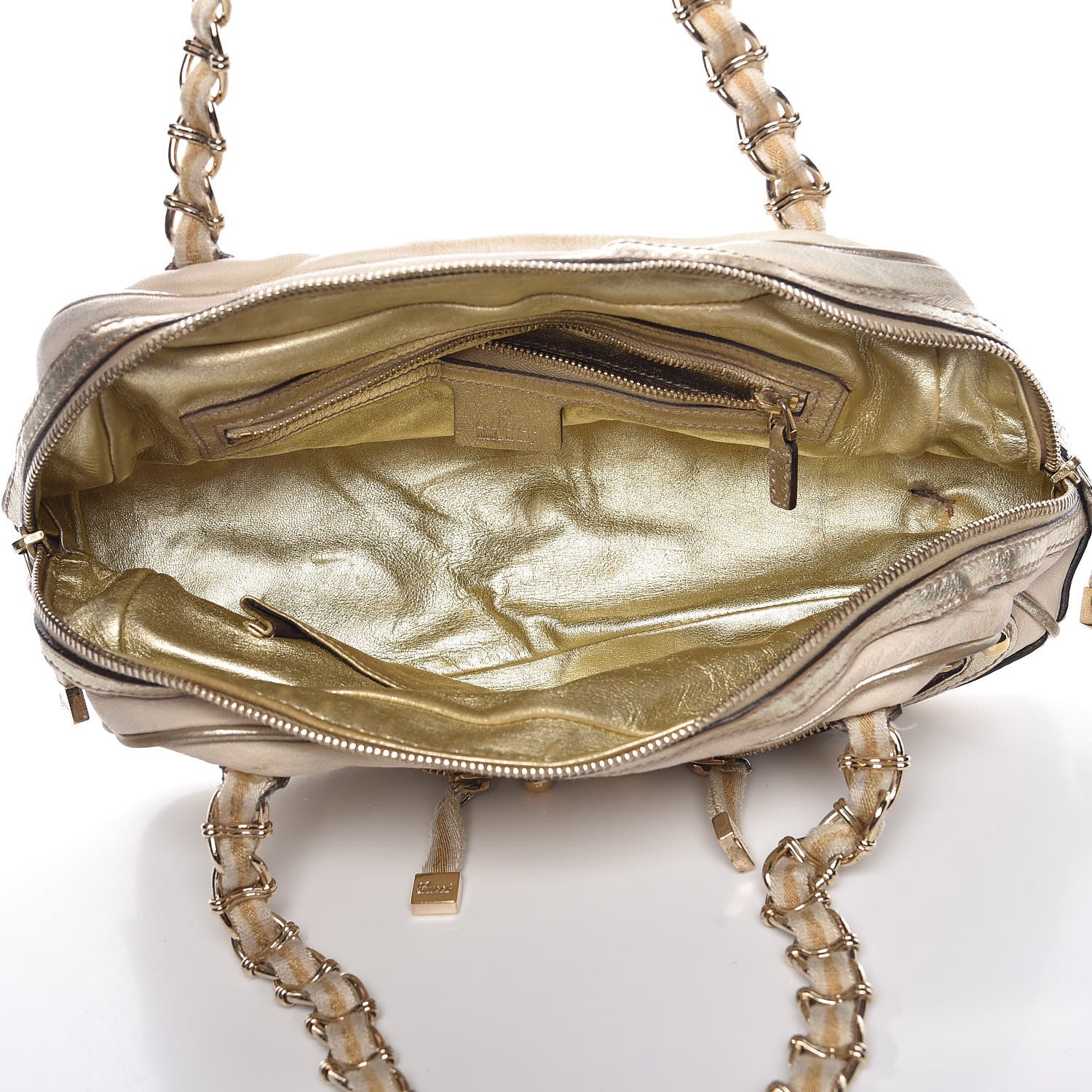 Gucci Goatskin Small Capri Bowler White Gold 5 of 23