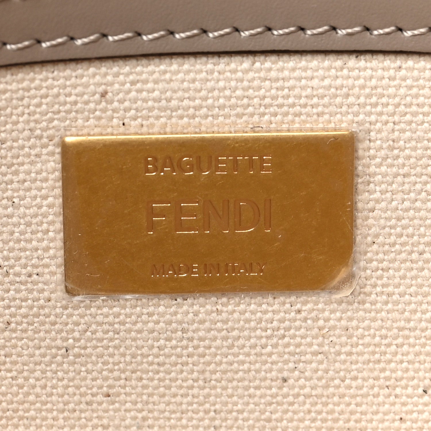 Fendi Canvas Vitello Seta FF Multicolor Embroidered Baguette Grezzo Multicolor Tortora 6 of 7