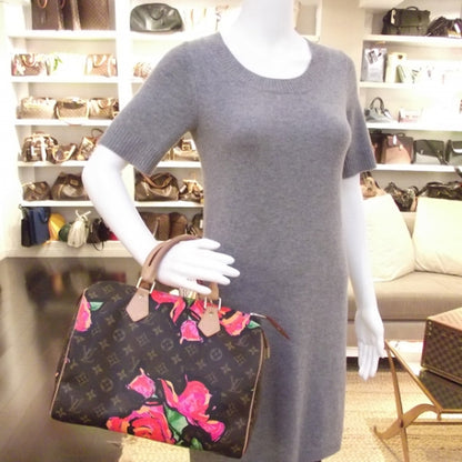 Louis Vuitton Monogram Roses Speedy 30 2 of 9