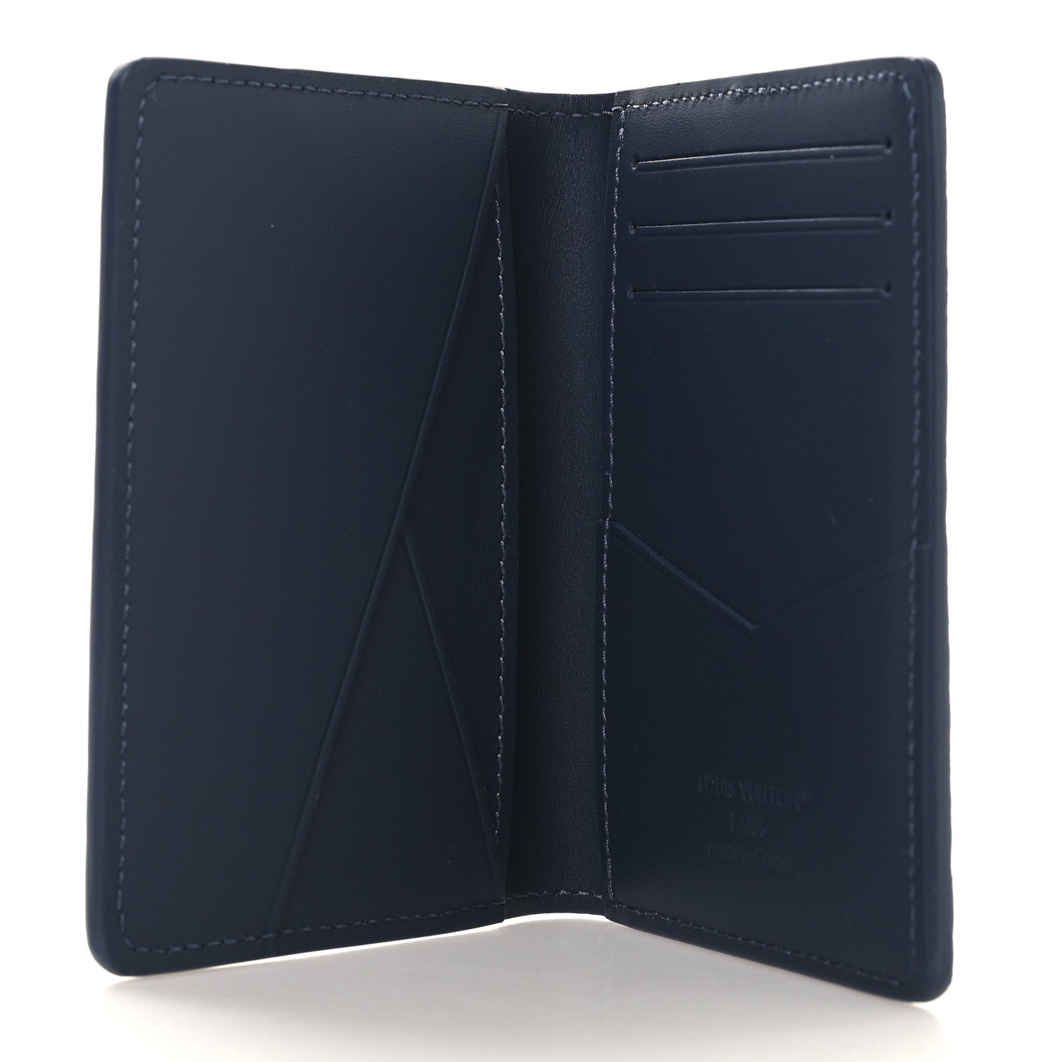 Louis Vuitton Calfskin Monogram Shadow Pocket Organizer Navy Blue 5 of 6