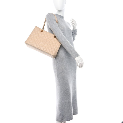 Chanel Caviar Quilted Grand Shopping Tote GST Beige Clair 2 of 11