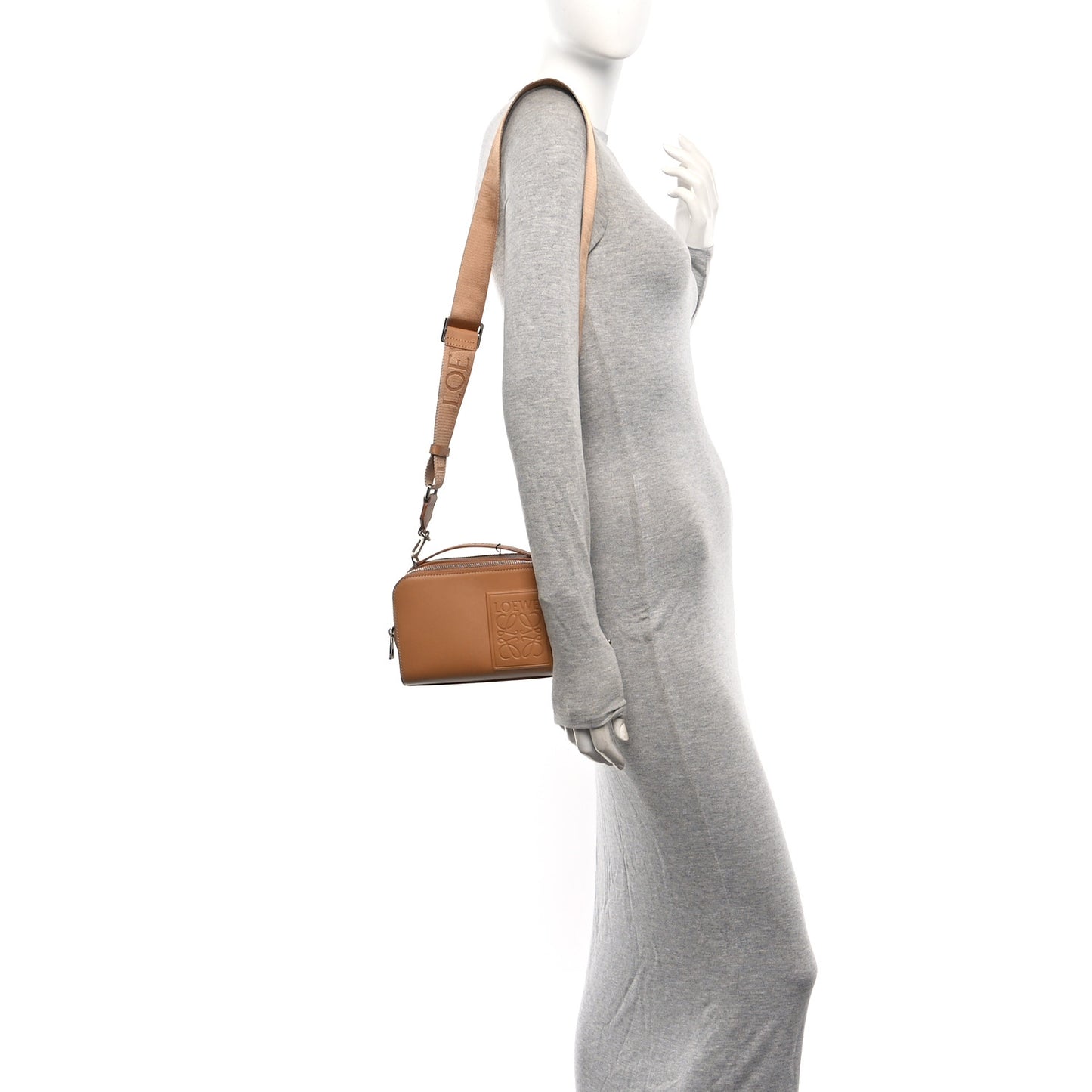Satin Calfskin Mini Camera Bag Tan
