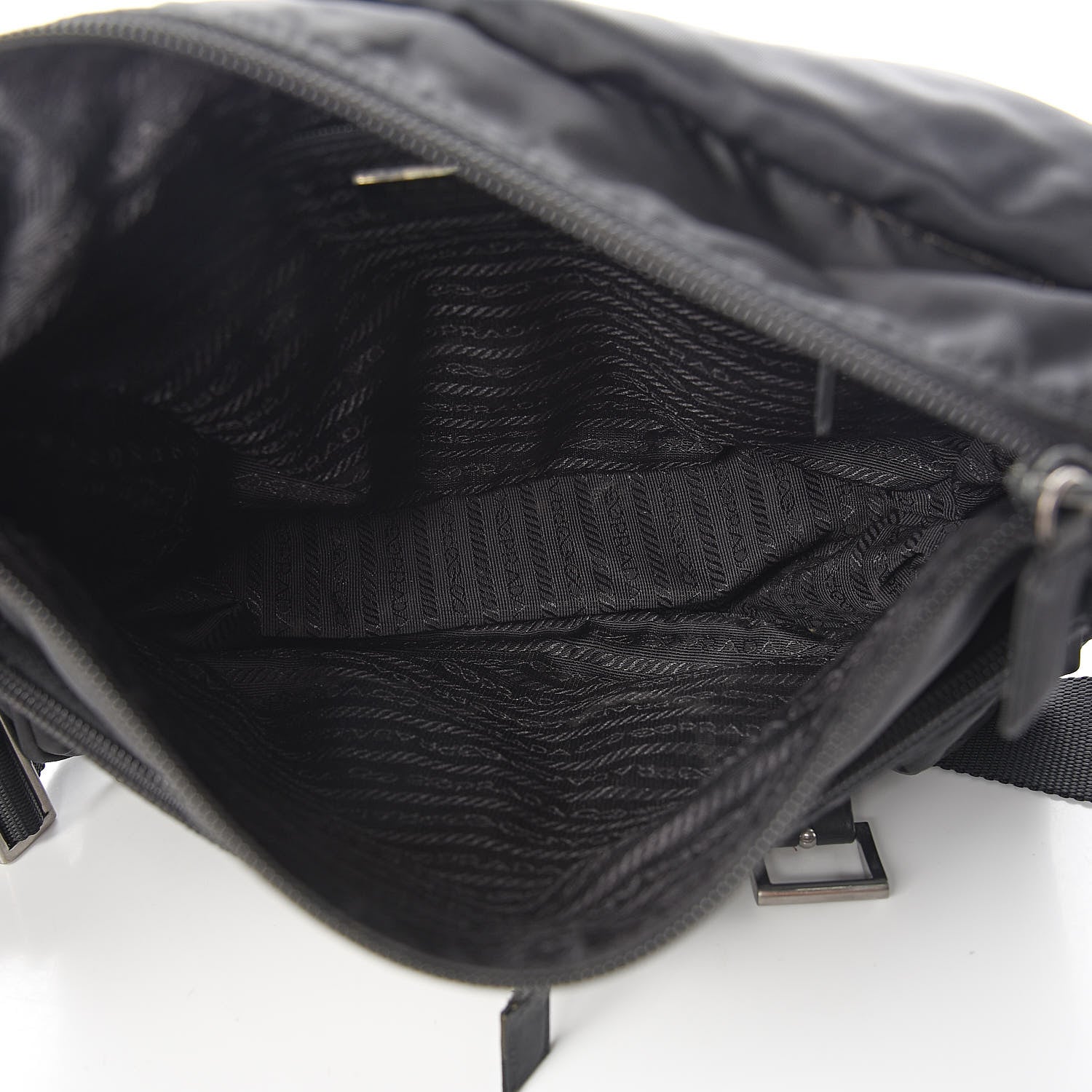 Prada Nylon Vela Messenger Bag Black 5 of 12