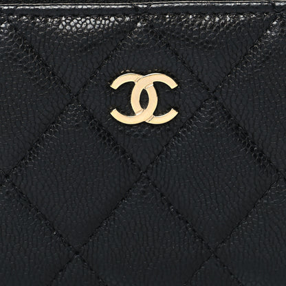 Chanel Caviar Quilted Zipped Key Holder Case Black 8 of 10
