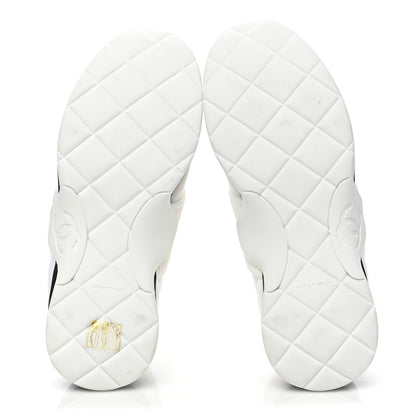 Chanel Stretch Fabric CC Sneakers 37 White 6 of 12