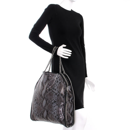 Stella McCartney Eco Python Big Falabella Tote Dark Grey 2 of 9