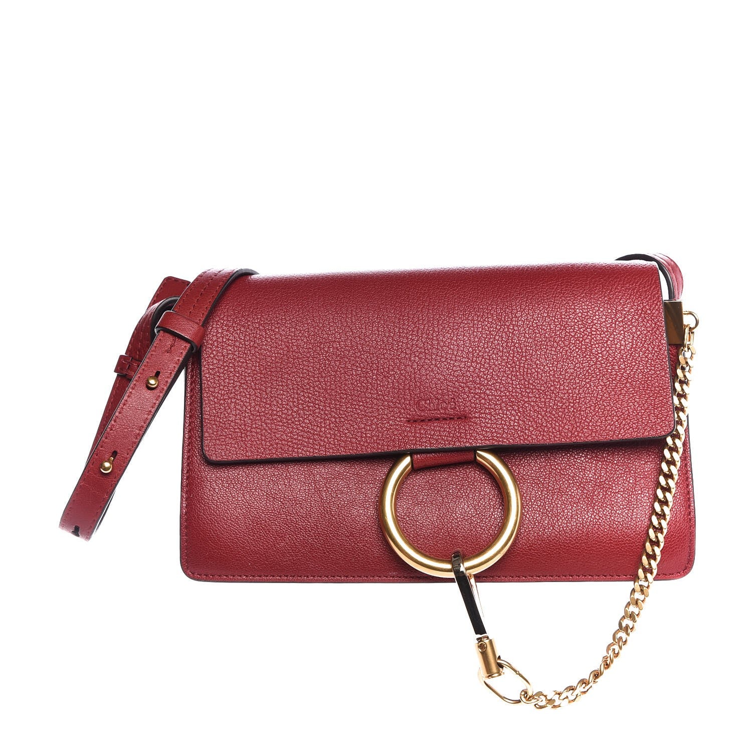 Chloe Goatskin Small Faye Shoulder Bag Sienna Red 1 of 8