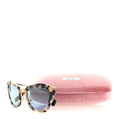 Miu Miu Acetate Metal Cat Eye Sunglasses SMU10N Tortoise 8 of 8